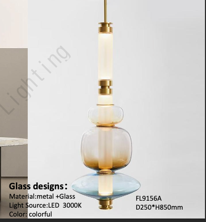 Suspension décorative en verre – modèle design