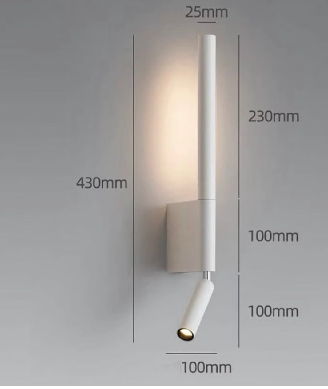 Applique murale LED design avec liseuse orientable
