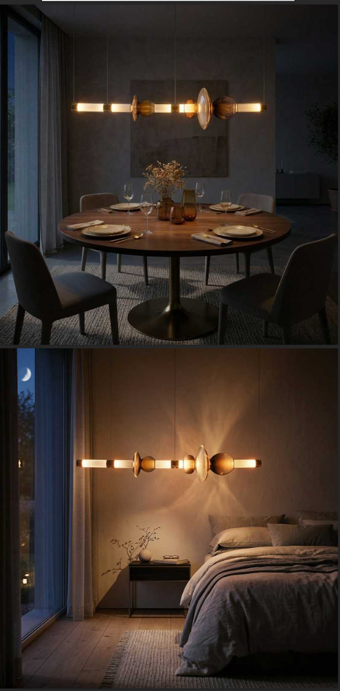 Lustre linéaire au design contemporain