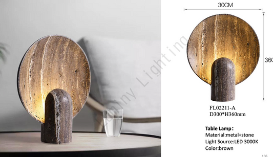 Lampe à poser en bois naturel