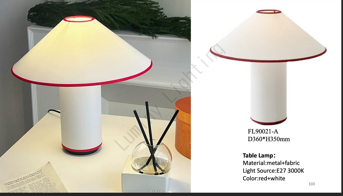 Lampe a poser White  and Red