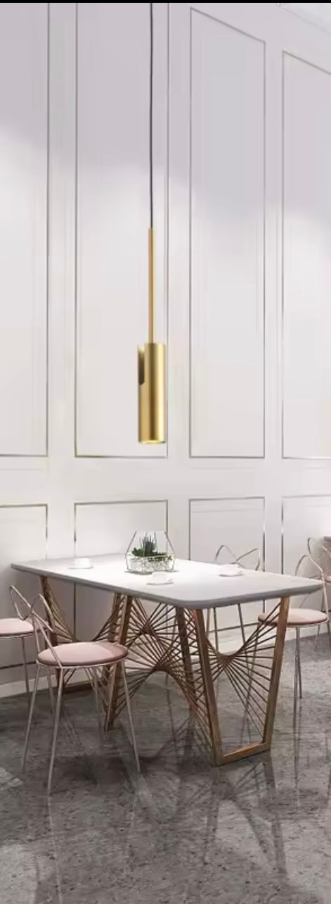 Suspension projecteur bronze dorée GU10