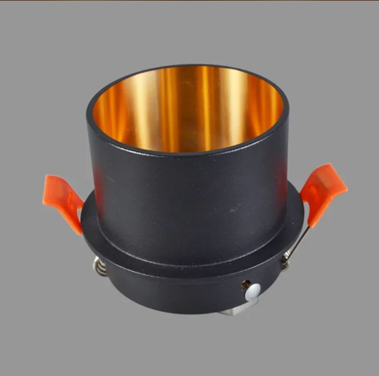 Spot encastrable en aluminum rond Noir et bronze DOWN-RDLA-108- BRZ/BK